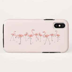 Flamingos Pink Line iPhone case
