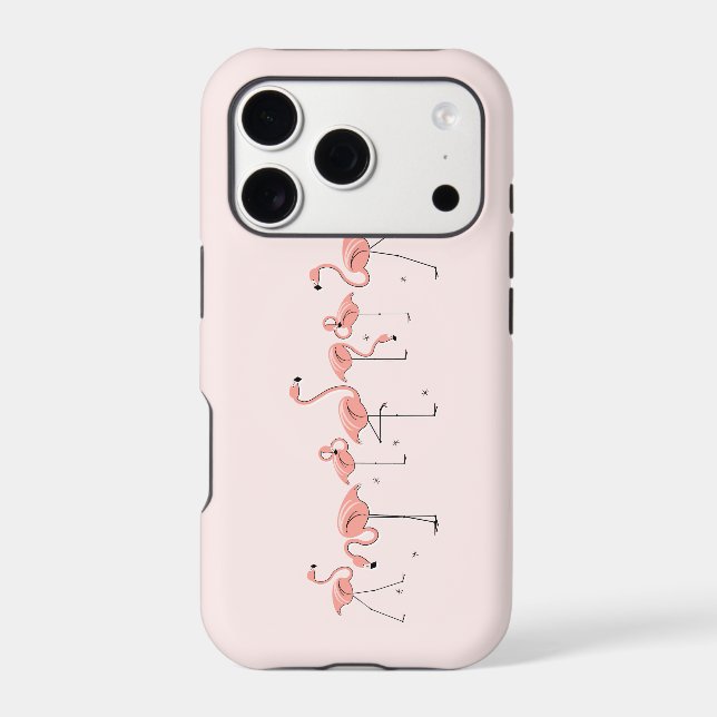 Flamingos Pink Line iPhone case (Back)