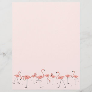 Flamingos Pink Line letterhead