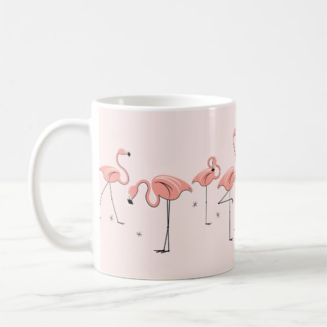 Flamingos Pink Line mug (Left)