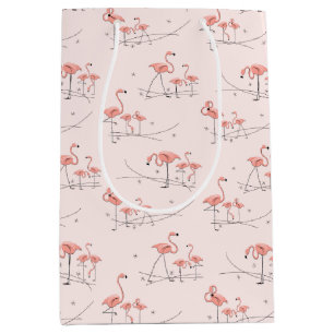 Flamingos Pink Multi gift bag medium