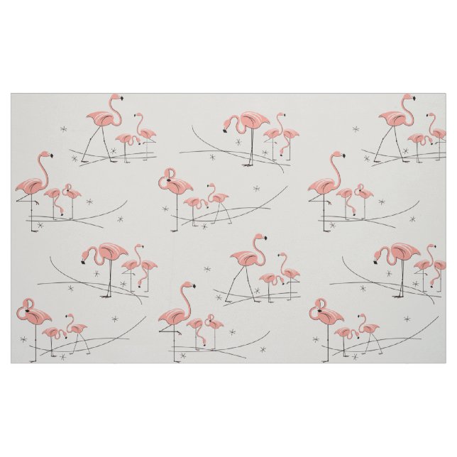 Flamingos Pink Multi large pattern Fabric (Fat Quarter)