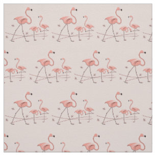 Flamingos Pink Trio 2 fabric