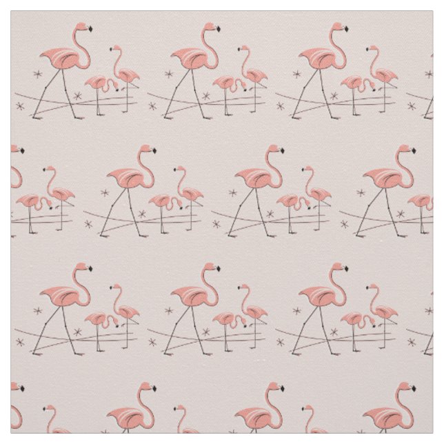 Flamingos Pink Trio 2 fabric (Swatch)