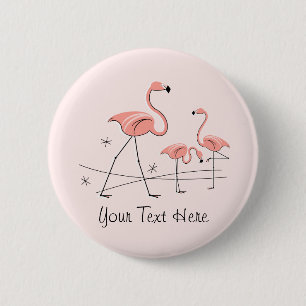 Flamingos Pink Trio 2 'Text' button