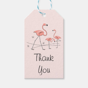 Flamingos Pink Trio 2 Thank You gift tags