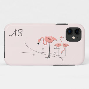 Flamingos Pink Trio 3 'Monogram' iPhone 11 case