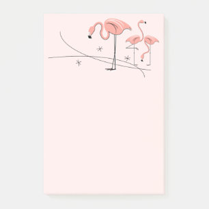 Flamingos Pink Trio 3 Post-it Notes
