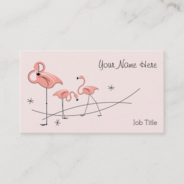 Flamingos Pink Trio business card (Front)