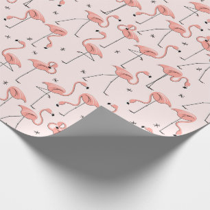 Flamingos Pink wrapping paper