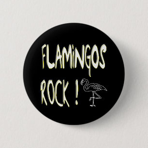 Flamingos Rock! Button