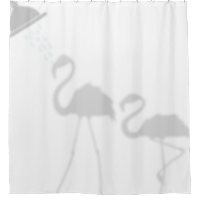 Flamingos Shadow Silhouette Shadow Buddies Shower Shower Curtain (Front)
