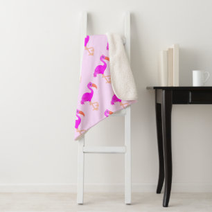 Flamingos Sherpa Blanket