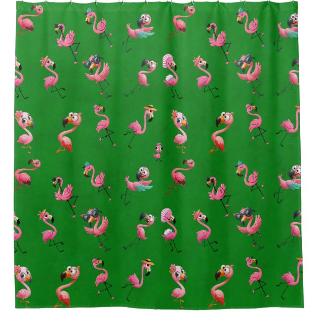 Flamingos Shower Curtain (Front)
