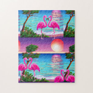 Flamingos Sun Jigsaw Puzzle