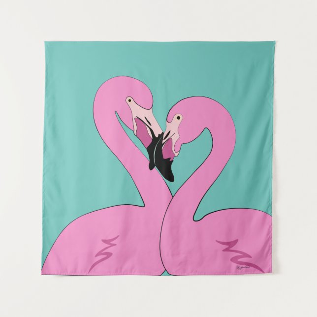 Flamingos Tapestry (Front)
