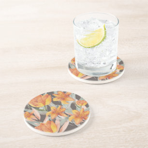 FLAMINGOS THROW PILLOW COASTER