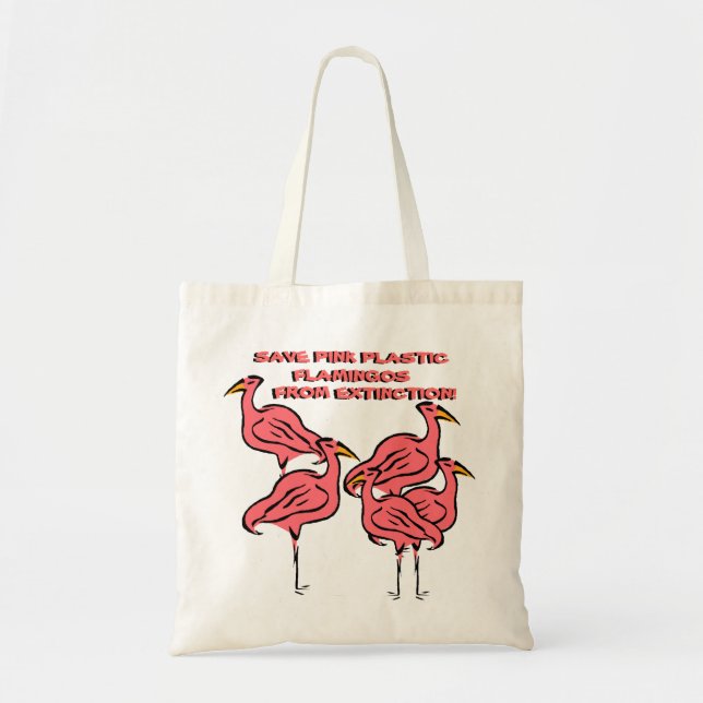 FLAMINGOS TOTE BAG! EZ TO CUSTOMIZE TEMPLATE! (Front)