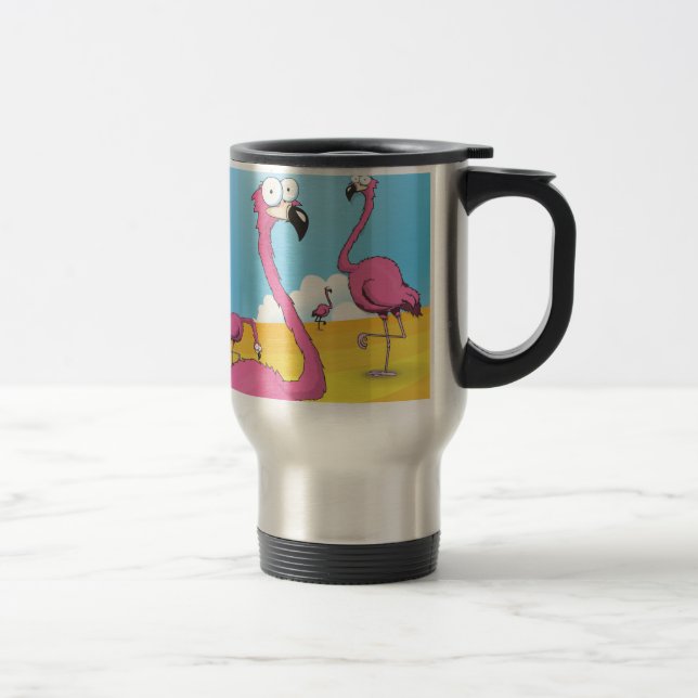 Flamingos Travel Mug (Right)