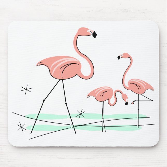 Flamingos Trio 2 mousepad (Front)