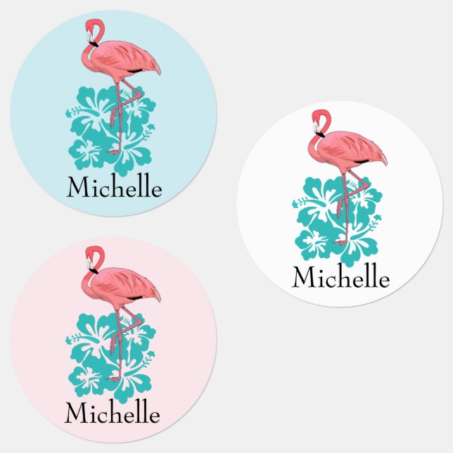 Flamingos Tropical Hibiscus Custom Personalised (Group)