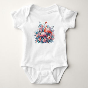 Flamingos Watercolor Sublimation-95158 Baby Bodysuit