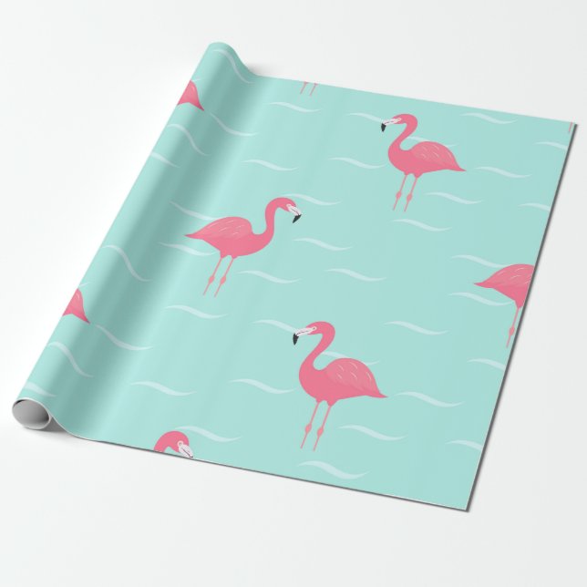 Flamingos wrapping paper (Unrolled)