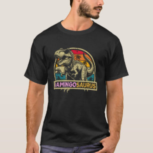 Flamingosaurus TRex Dinosaur Flamingo Saurus Famil T-Shirt