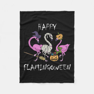 Flamingoween Funny Flamingo Halloween  Fleece Blanket