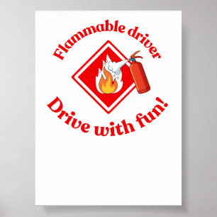 Flammable Driver Trucker ADR digital download Poster