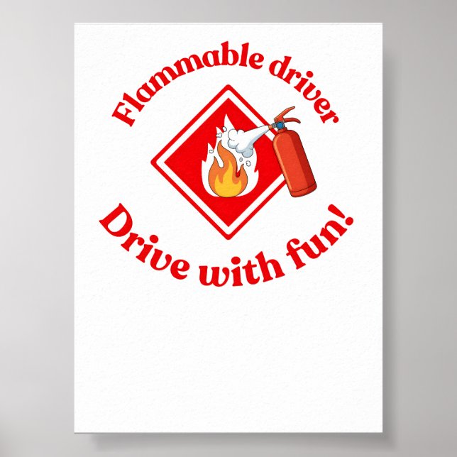 Flammable Driver Trucker | ADR digital download Poster (Front)