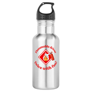 Flammable Driver Trucker Gift Funny ADR Hazmat 532 Ml Water Bottle