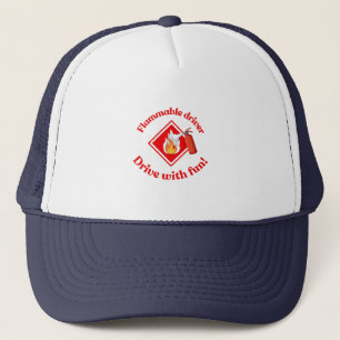 Flammable Driver Trucker Gift   Funny ADR Hazmat Hat