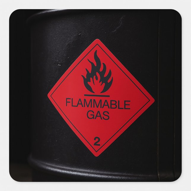 Flammable Gas Safety Label Hazard Warning Sign  (Creator Uploaded)
