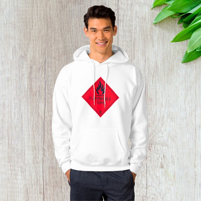 Flammable Gas Safety Label Hazard Warning Sign  Hoodie (Creator Uploaded)