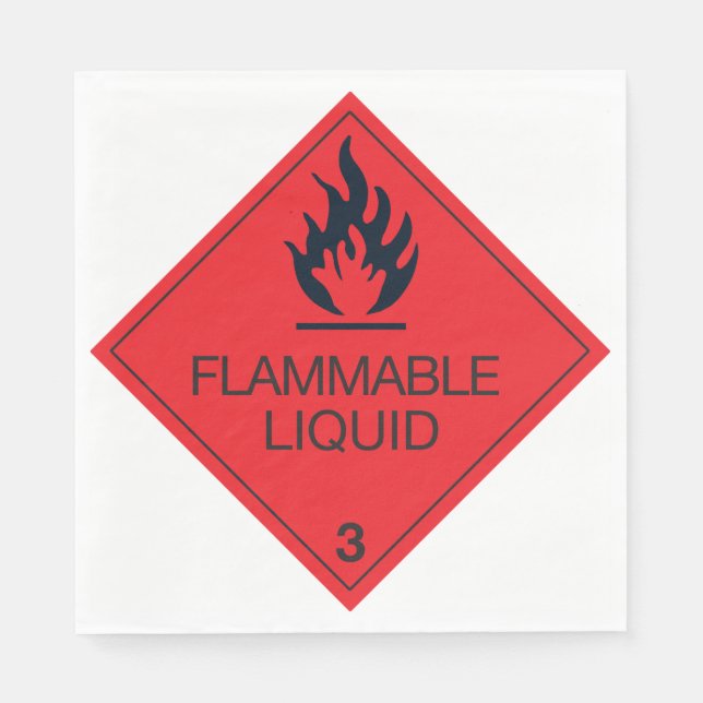 Flammable Liquid Paper Napkins (Front)