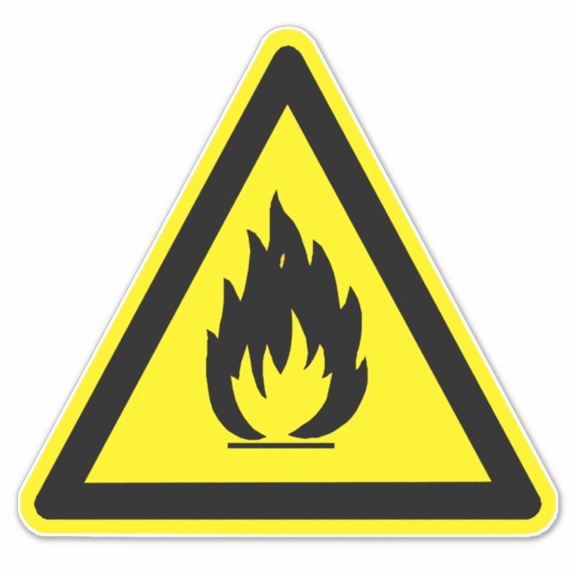 Flammable Material Hazard Symbol Label (Front)