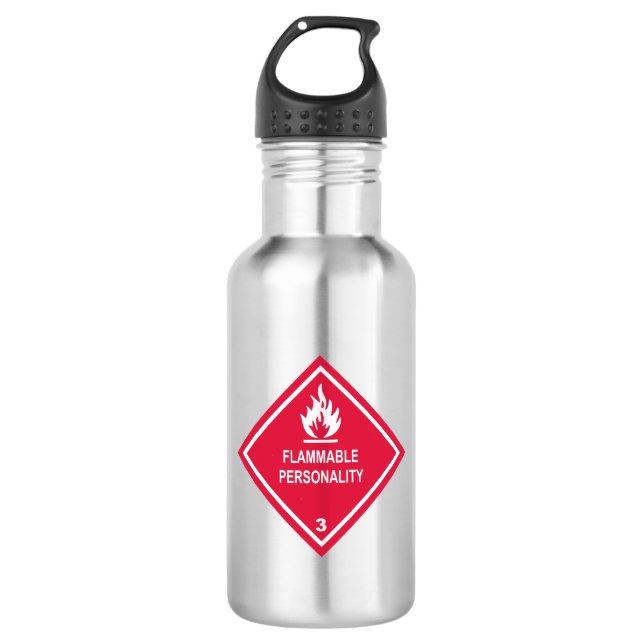 Flammable Personality 532 Ml Water Bottle (Front)