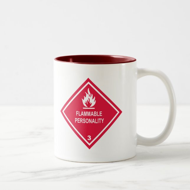 Flammable Personality Two-Tone Coffee Mug (Right)