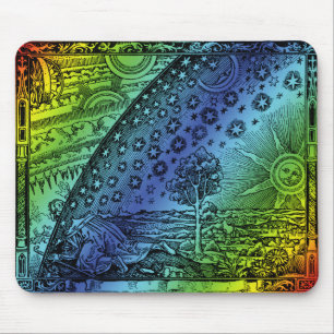 Flammarion Heaven and Earth Engraving Artwork Mouse Mat
