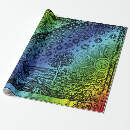 Image of Flammarion Heaven and Earth Engraving Artwork Wrapping Paper