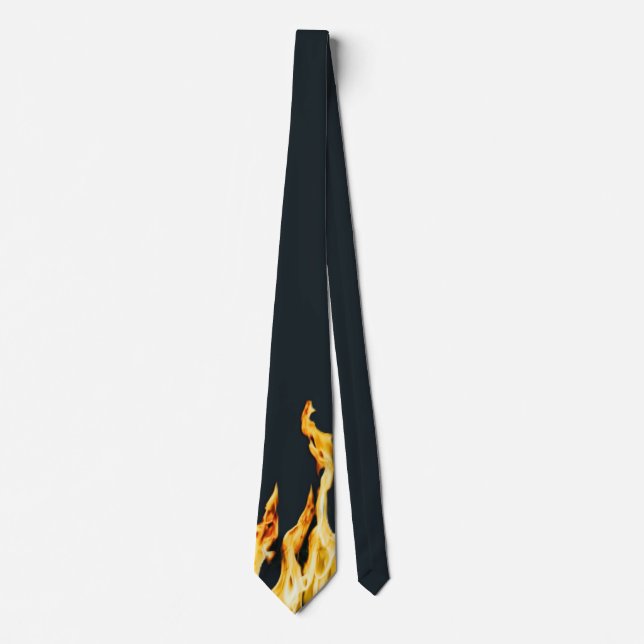 Flammen – Flamme – Flame Flames Feuer Fire blue Kr Tie (Front)