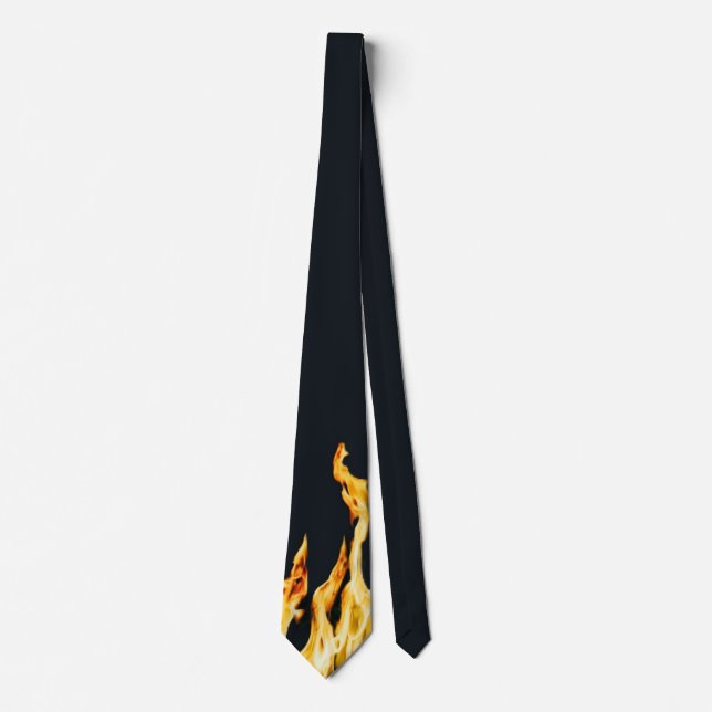 Flammen – Flamme – Flame Flames Feuer Fire blue Tie (Front)