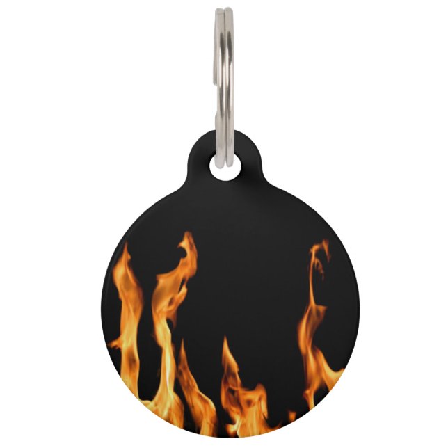 Flammen – Flamme – Flame – Flames – Feuer – Fire  Pet Tag (Front)
