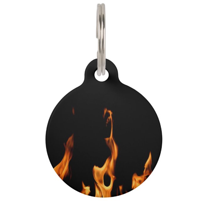Flammen – Flamme – Flame – Flames – Feuer – Fire   Pet Tag (Back)