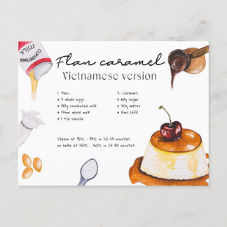 Flan caramel - Postcard
