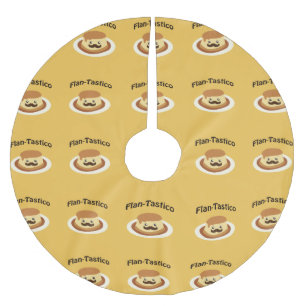 Flan-Tastico! Cute Flan Brushed Polyester Tree Skirt