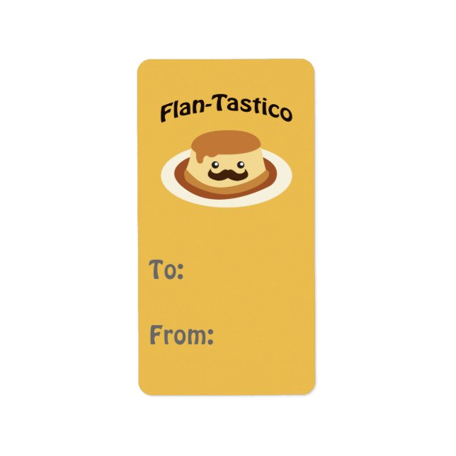 Flan-Tastico! Cute Flan Label (Front)