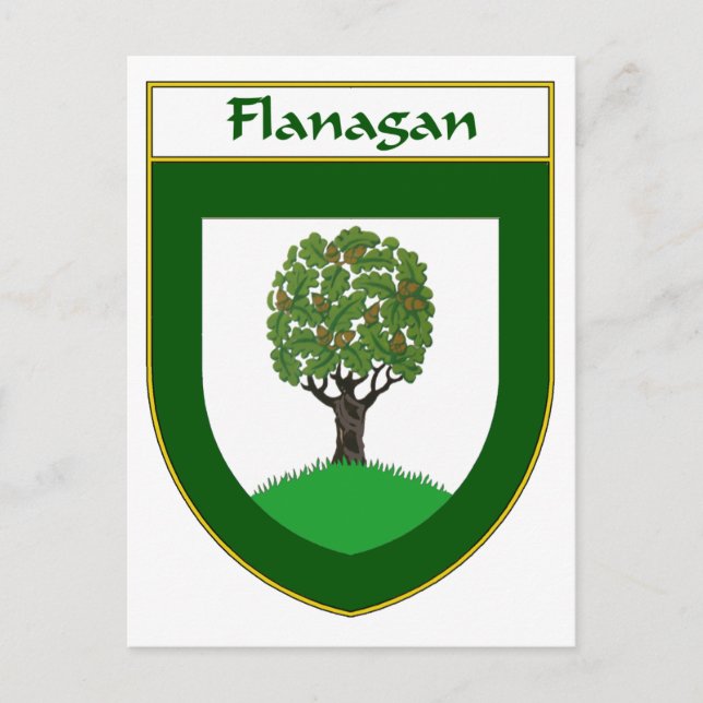 Flanagan Coat of Arms/Family Crest Postcard (Front)