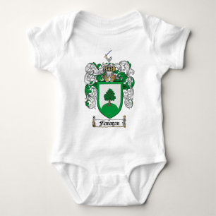 FLANAGAN FAMILY CREST - FLANAGAN COAT OF ARMS BABY BODYSUIT
